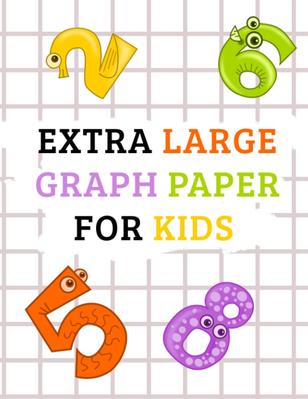 extra large graph paper for kids Math Notebook 1/2 Inch Squares Lined