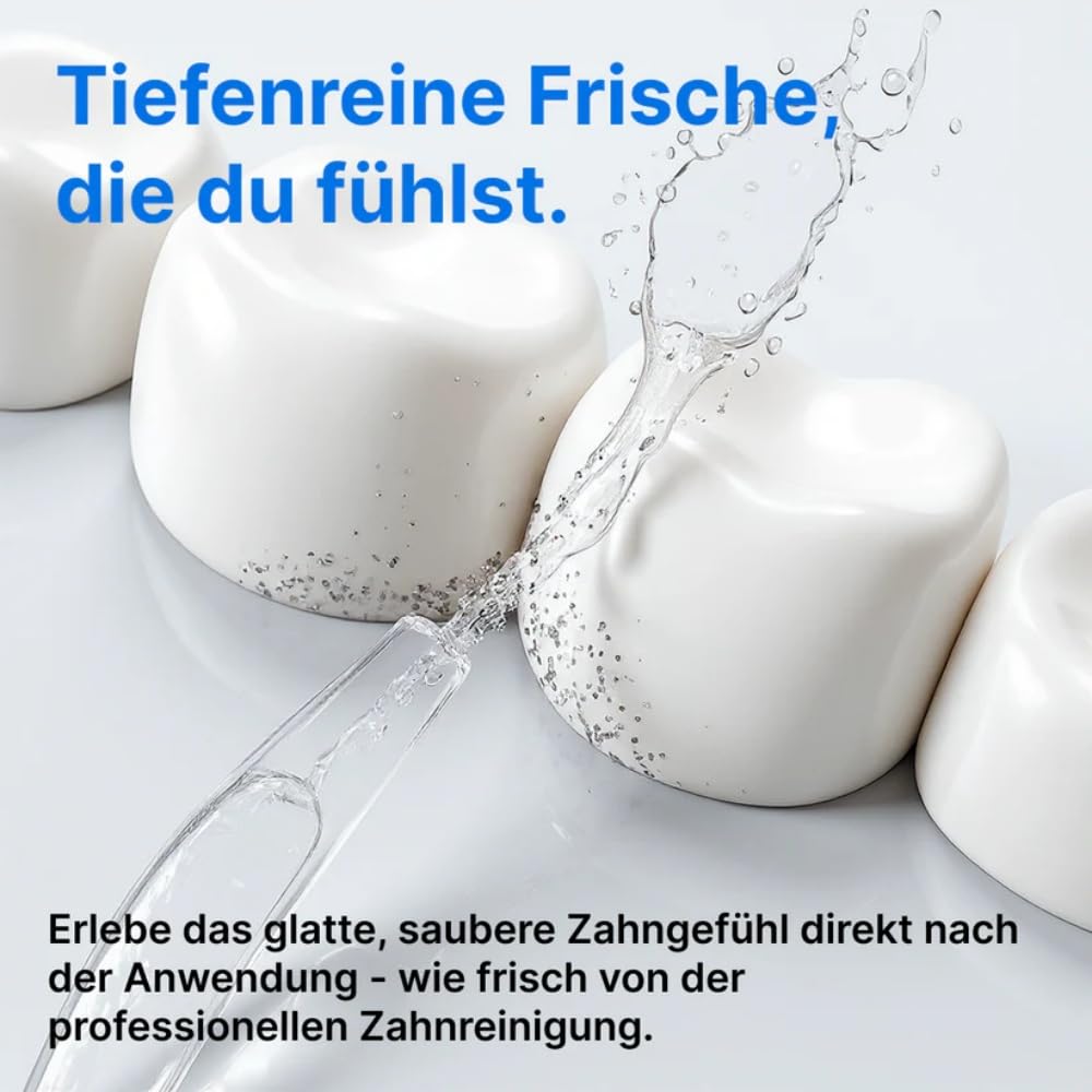 AquaClean Pro Munddusche Leistungsstarke Kabellose Munddusche mit 5 Modi, 4 Düsen, IPX7 Wasserdicht, 300 ml - für Haus, Reise & Büro