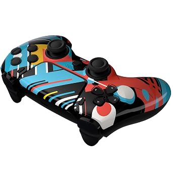 Custom Controllerzz Custom Wireless Controller Compatible with PS5 - Multiple Designs Available (Abstract Fusion)