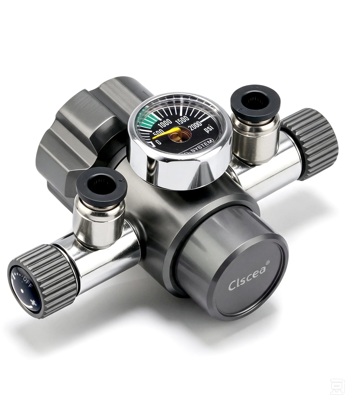 Dual Outlets Aquarium CO2 Regulator for CGA320 Tank, R200-2