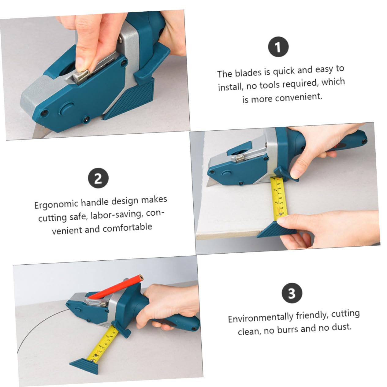 Generic Drywall Blade Tool Gypsum Board Cutting Knife Drywall Cutter Tool for Measure Mark Cut