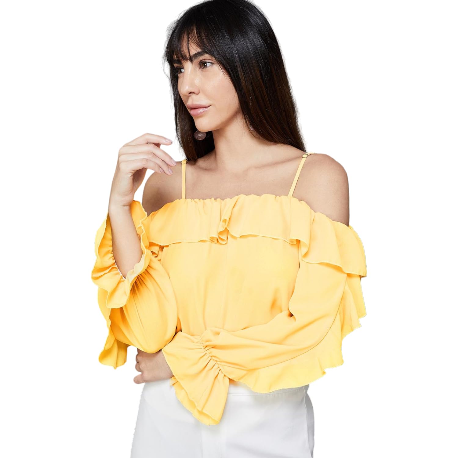 code Women Polyester Regular Fit Solid Top-picture-43