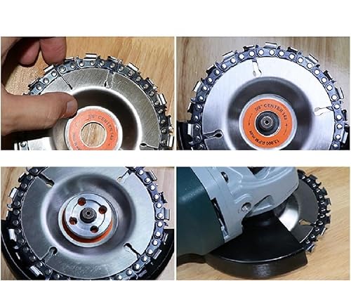 Miniatura 8 de Disco de motosierraremovedor de toconesamoladora de toconesdisco de tallado de madera para amoladora angular de 4-12 pulgadas, eje de 78 pulgadas,