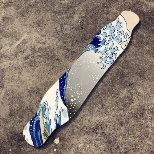Fortoo — Placa de dança de skate de 120 x 25 cm à prova d’água com fita adesiva de diamante, Sea wav