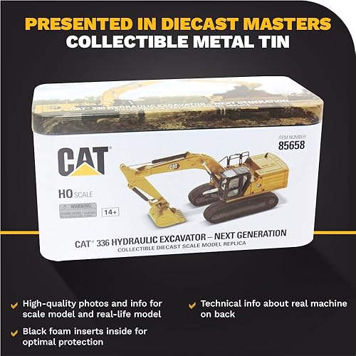 Vista 6 de Diecast Masters 1/87 Excavadora hidráulica Caterpillar 336, próxima generación, línea alta serie 85658