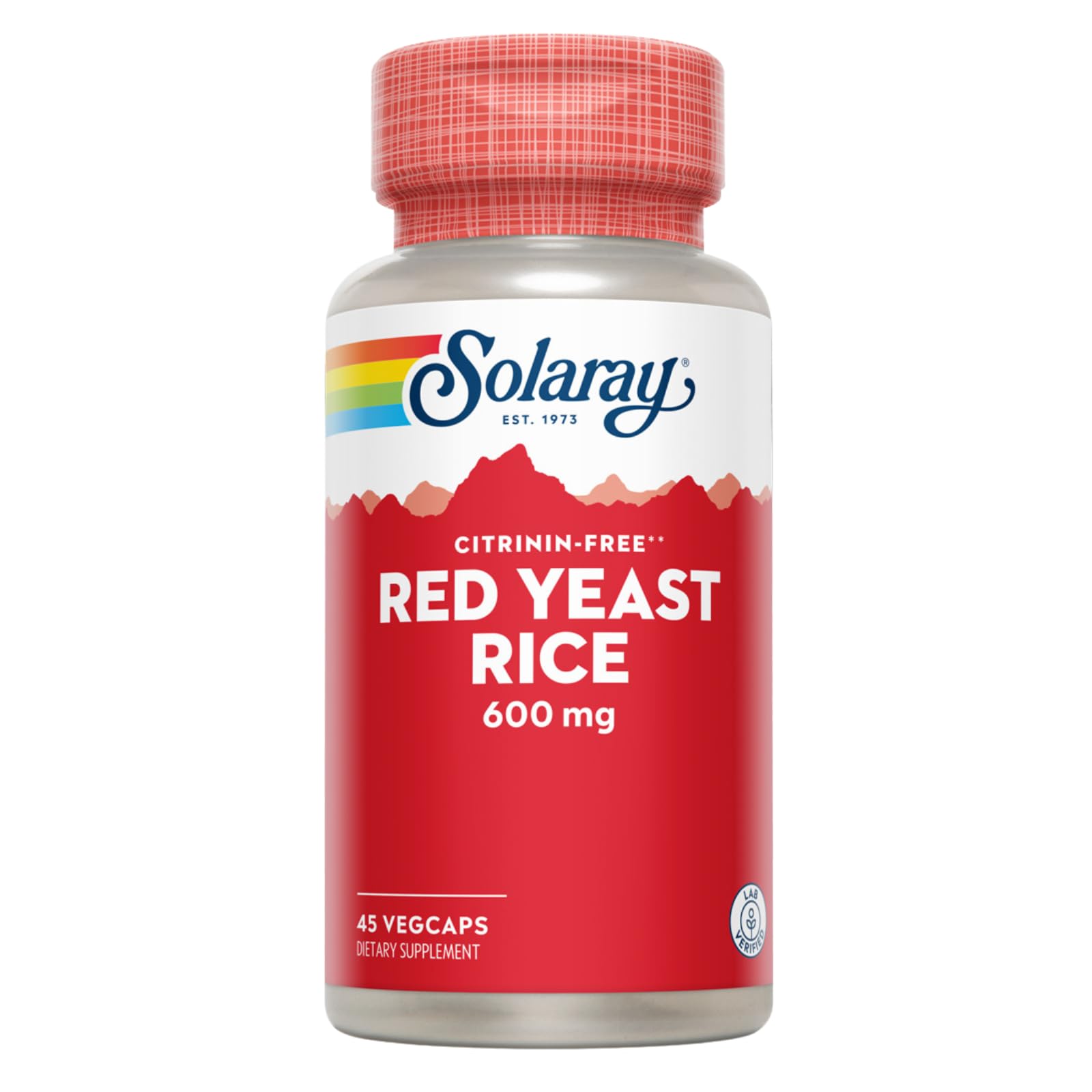 Solaray Red Yeast Rice, 600 mg, 45 Count 45 Count (Pack of 1)