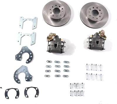 Bolt-On Rear Disc Brake Kit w/E-Brake Caliper For Ford 9 Inch Fit for Axle housings with minimum axle offsets of 2-3/8" to 2-1/2"