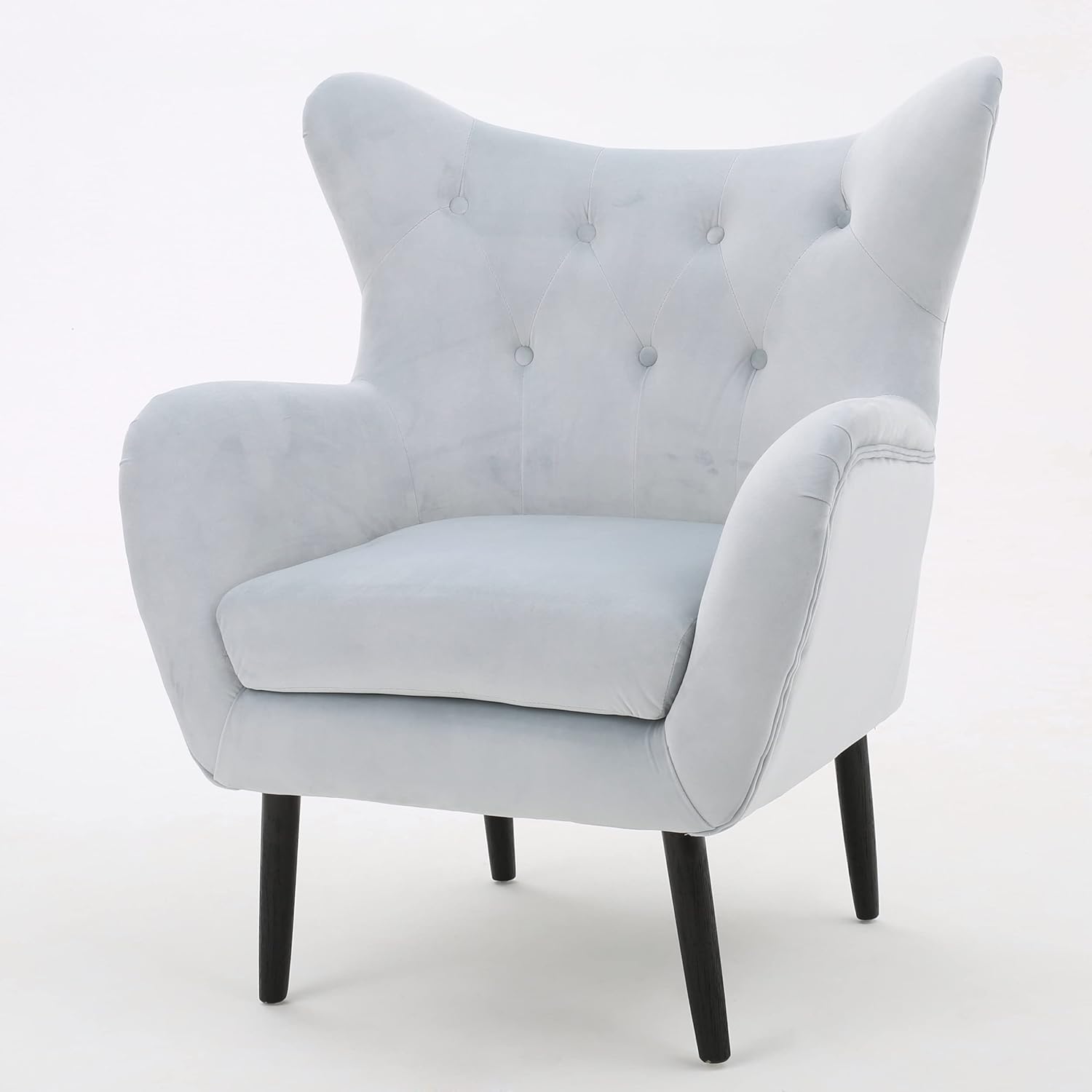 Christopher Knight Home Seigfried Velvet Arm Chair, Light