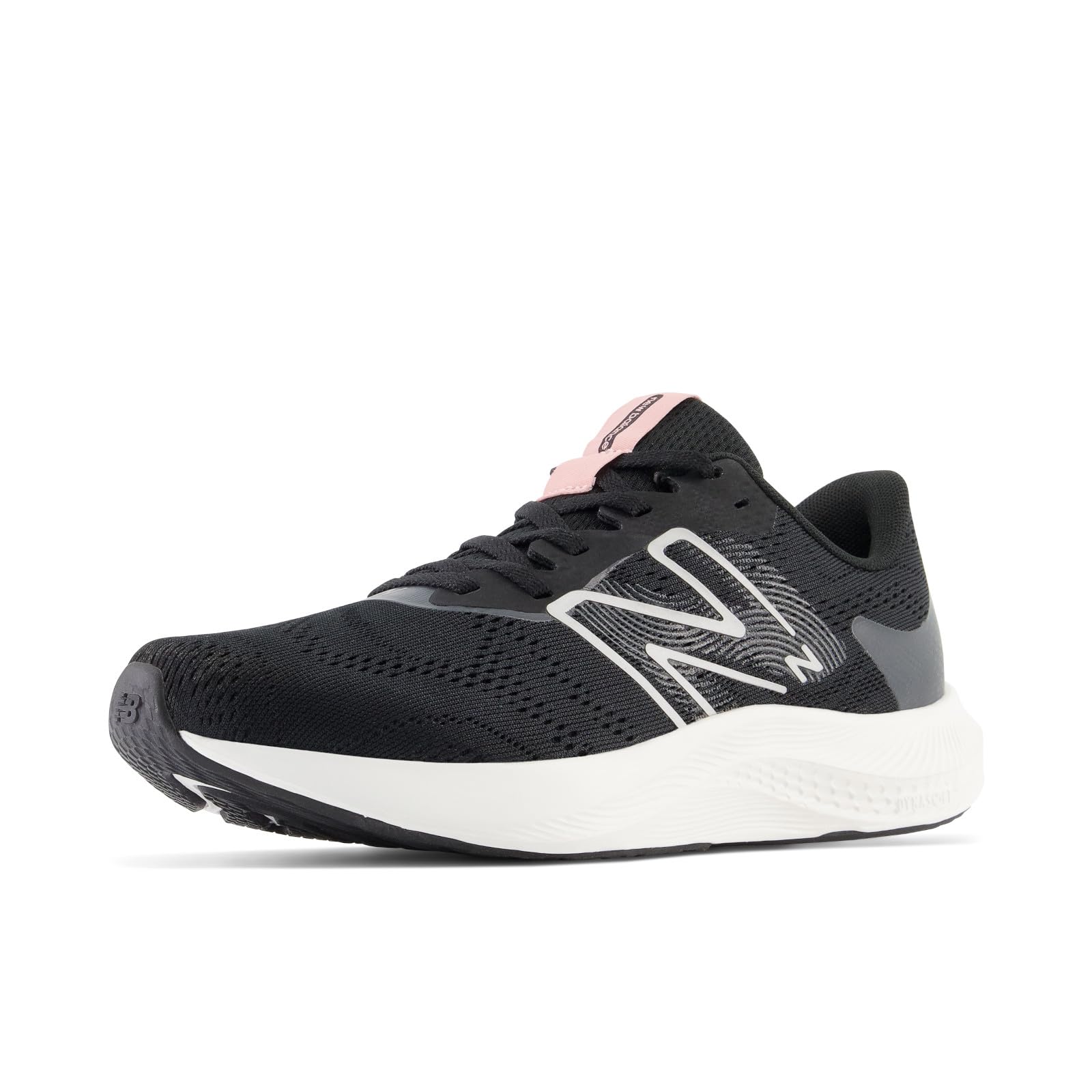 New Balance Women's DynaSoft Pro Run V2 Shoe, Black/Blacktop/Pink Moon, 7.5
