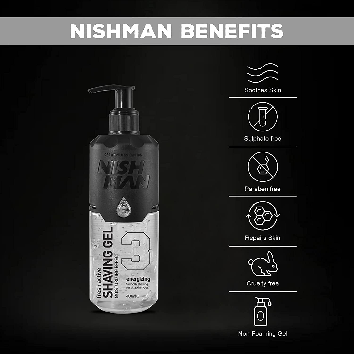 Nishman Shaving Gel 03 400 ml - Image 4