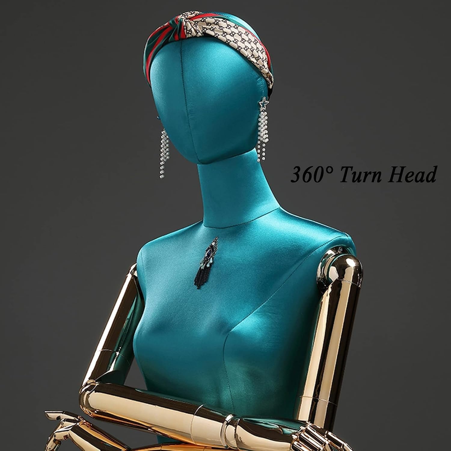 Weibliche Schaufensterpuppe, Torso-Körper, Schneiderpuppe, Kleid, Büsten mit beschichtetem Arm, höhenverstellbarer Boden