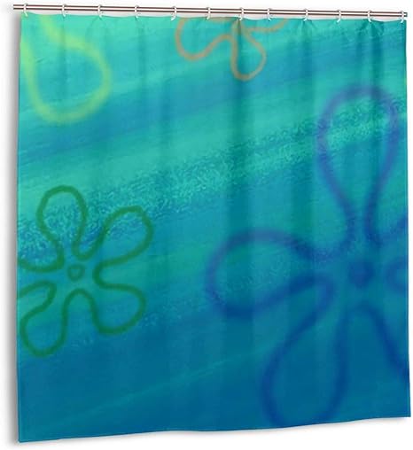Amazon Com Casy Teey Spongebob Flower Sky Boutique Shower Curtain Hooks Polyester Home Decor 72x72inch Kitchen Dining