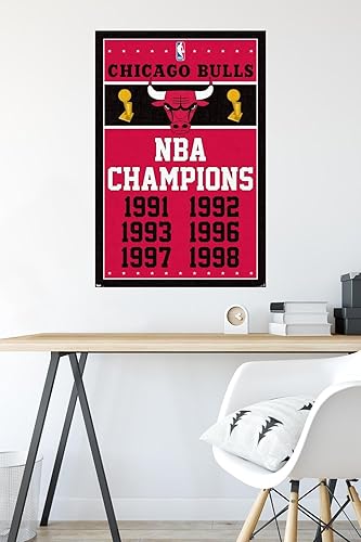 Miniatura 4 de Trends International Póster de pared de Chicago Bulls Champions de 22.375 x 34 pulgadas