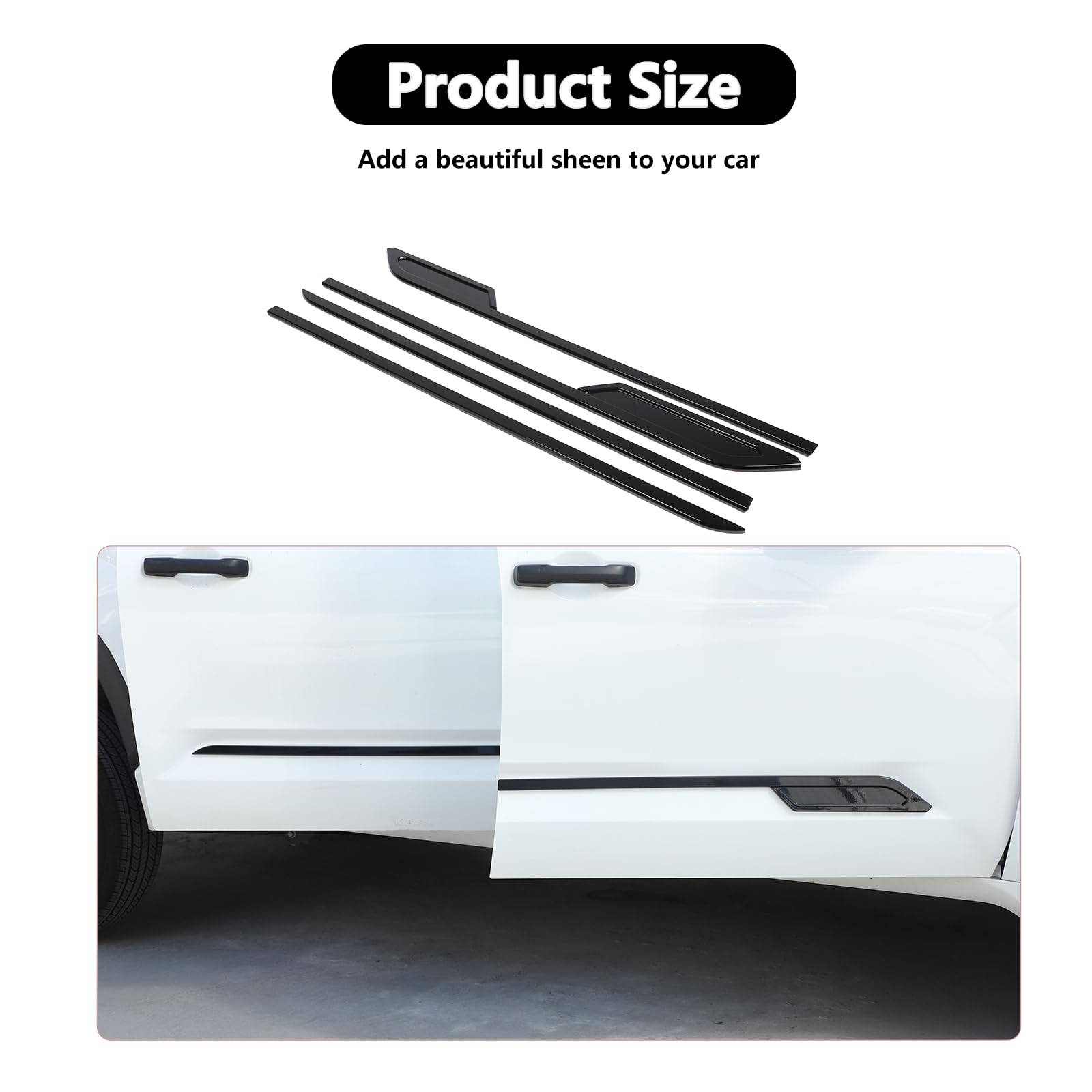 Gmc Exterior Door Molding Matte Black Door Side Molding Trim For Toyota ...