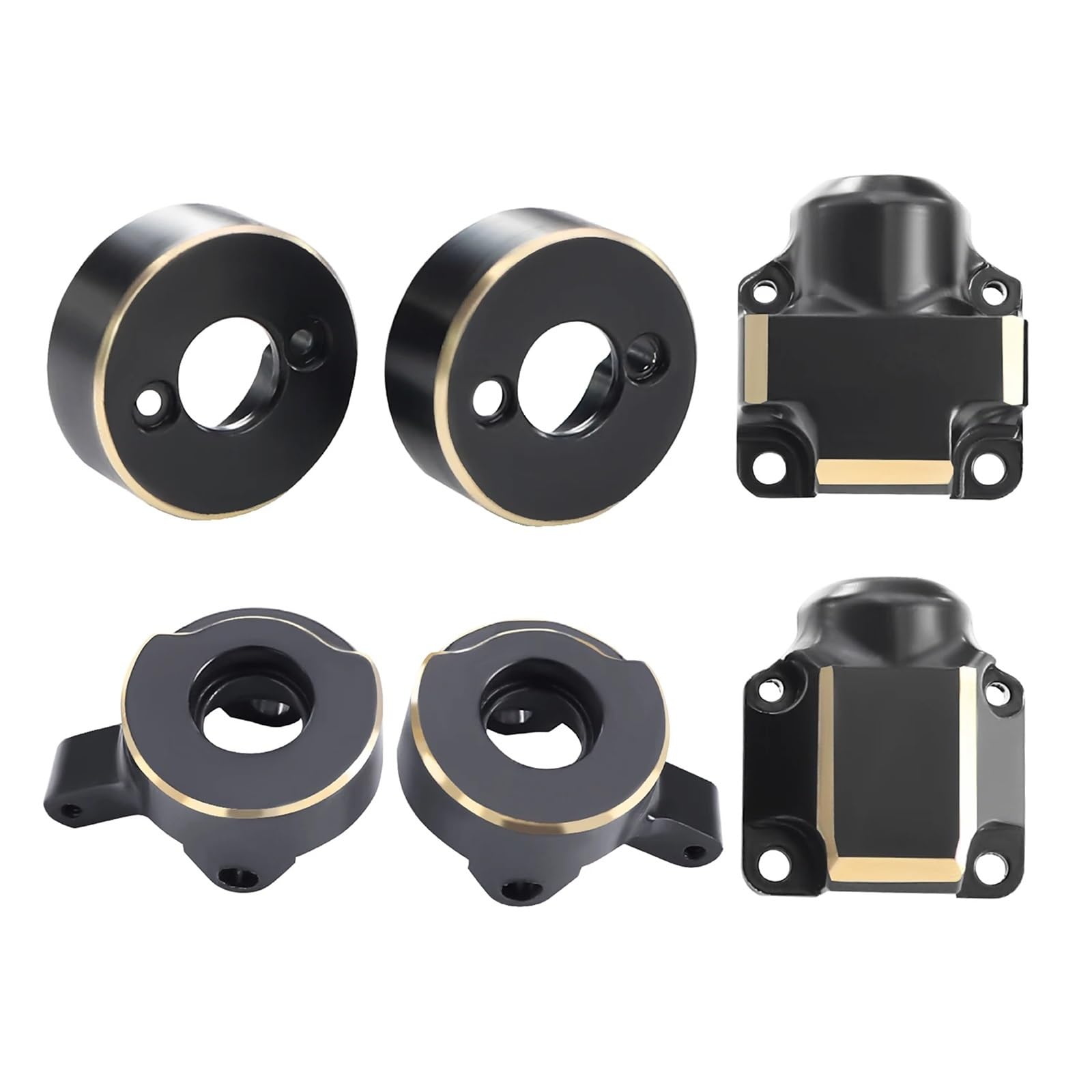 Per Axial Scx30 1/30 Rc Auto Parti Aggiornamento Ottone Nero Asse Anteriore Nocche Sterzo Mozzi Posteriori Pesi Diff Copertura Ricambi Modellini RC
