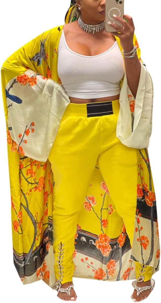 Kimono Cardigan for Women Long Boho Satin Kimono Robes Plus Size Open Front Beach Swimsuit Cover Ups Lightweight Duster