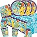 Set di 41 pezzi per feste con Pokemon; piatti, bicchieri, tovaglioli, tovaglia, cannucce, per 8 bambini