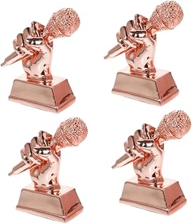 Gadpiparty Musical Trophy 4pcs Community Singing Competition Souvenirs Student Gifts Trophies for Singers Collections Prize