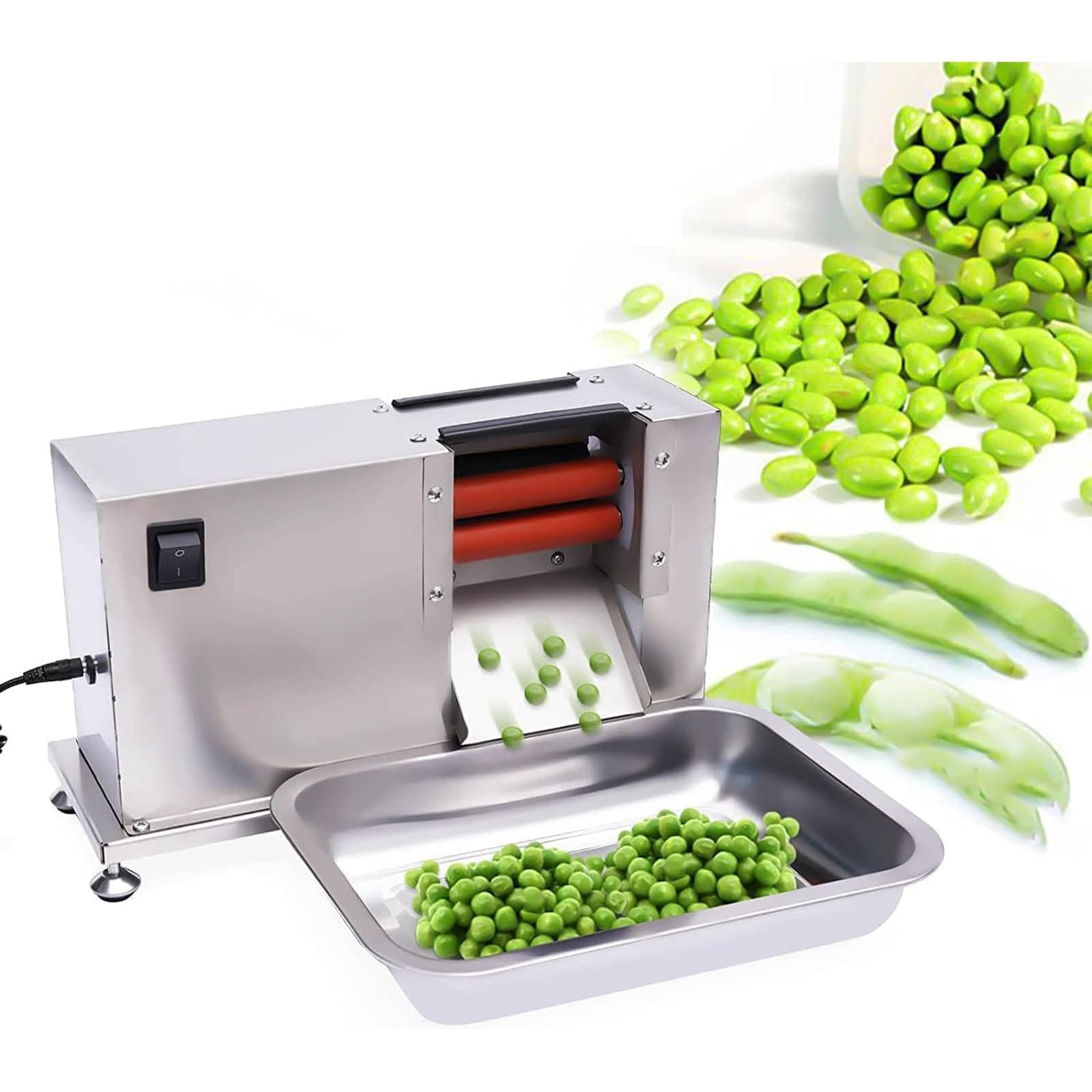 Sbucciatore Elettrico per Piselli, sgusciatore semiautomatico Commerciale per Edamame da 20 W, Risparmio energetico e Silenzioso/Alta resa/Ora da Usare e sbucciare(