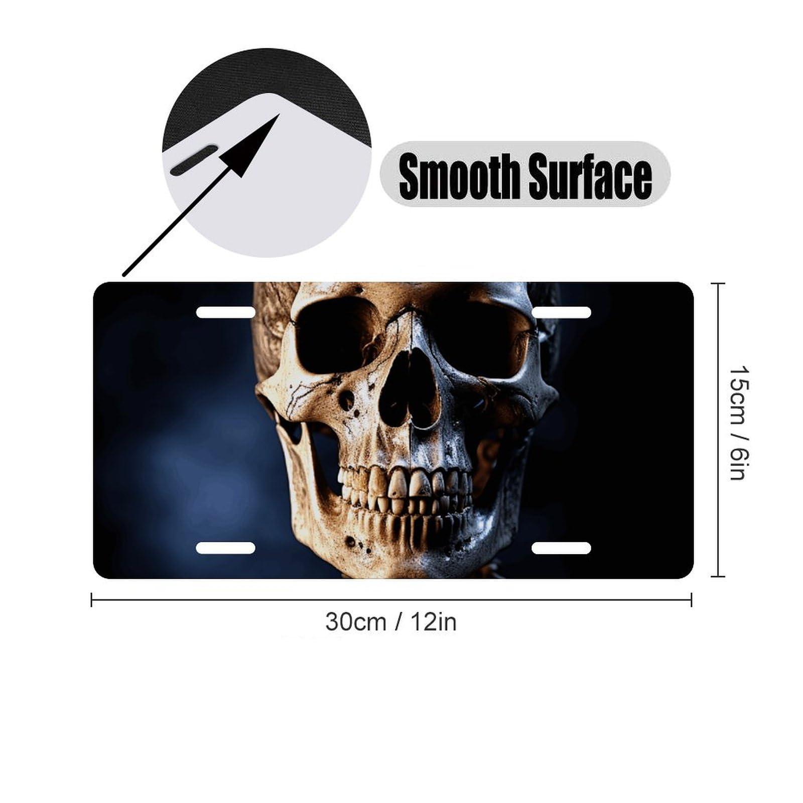 Personalized Novelty License Plate Cover - 12x6 Inch, Cute Cartoon Robots Design, Front Car Tag, Aluminum - View #10