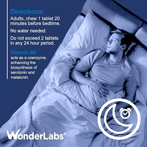Miniatura 6 de Melatonina masticable de 10 mg + disolución rápida B6 te ayuda a conciliar el sueño más rápido, a permanecer dormido más tiempo, 100 unidades