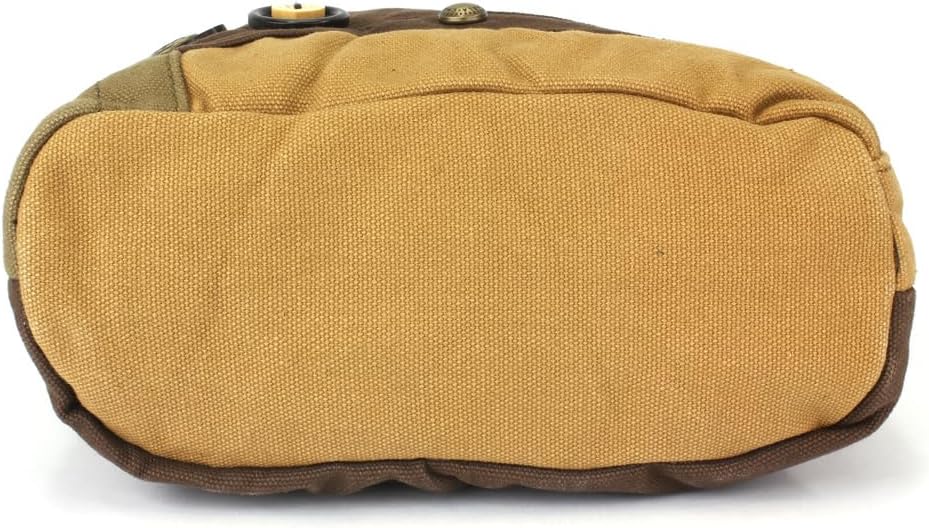 CHALA Patch Cross-Body Women Handbag, Canvas Messenger Bag - Dark Brown