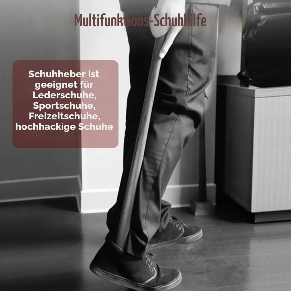 Schuhlöffel Schuhlöffel Lang Holz Schuhanzieher Aus Buchenholz Im Japanischen Stil, Langlebiger Schuhlöffel Aus Schwarzem Walnussholz, Schuhhelfer Mit Stabilem Standfuß, Verschiedene Größen