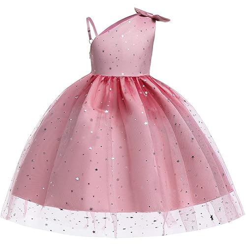 Toddler Rainbow Pageant Dresses for Girls Tutu Party Sparkly Princess Gown 2-10Years