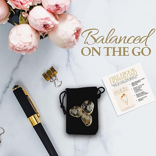 Miniatura 5 de Piedras de cristal de citrino natural – 3 piezas de piedras preciosas de 0.5 a 1 pulgada para curación, ansiedad, riqueza, dinero, abundancia,