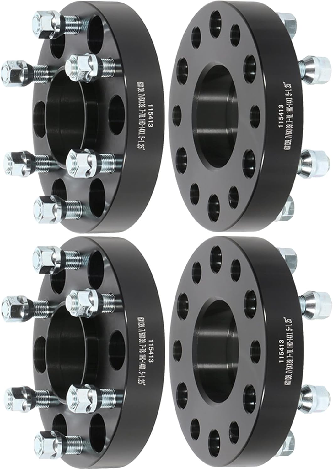6x5.5 Hubcentric Wheel Spacers 1.25 inch Thick Hub Bore 78.1mm with 14x1.5 Studs Wheel Spacers Fit for C1500 1989-1999 for Escalade 2000-2016 4Pcs