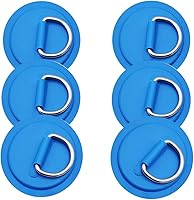Vista 1 de 6 piezas de almohadilla/parche D anillos para PVC inflable barco canoa balsa acero inoxidable anillo en D Dinghy Kayak tabla de surf tabla de remo