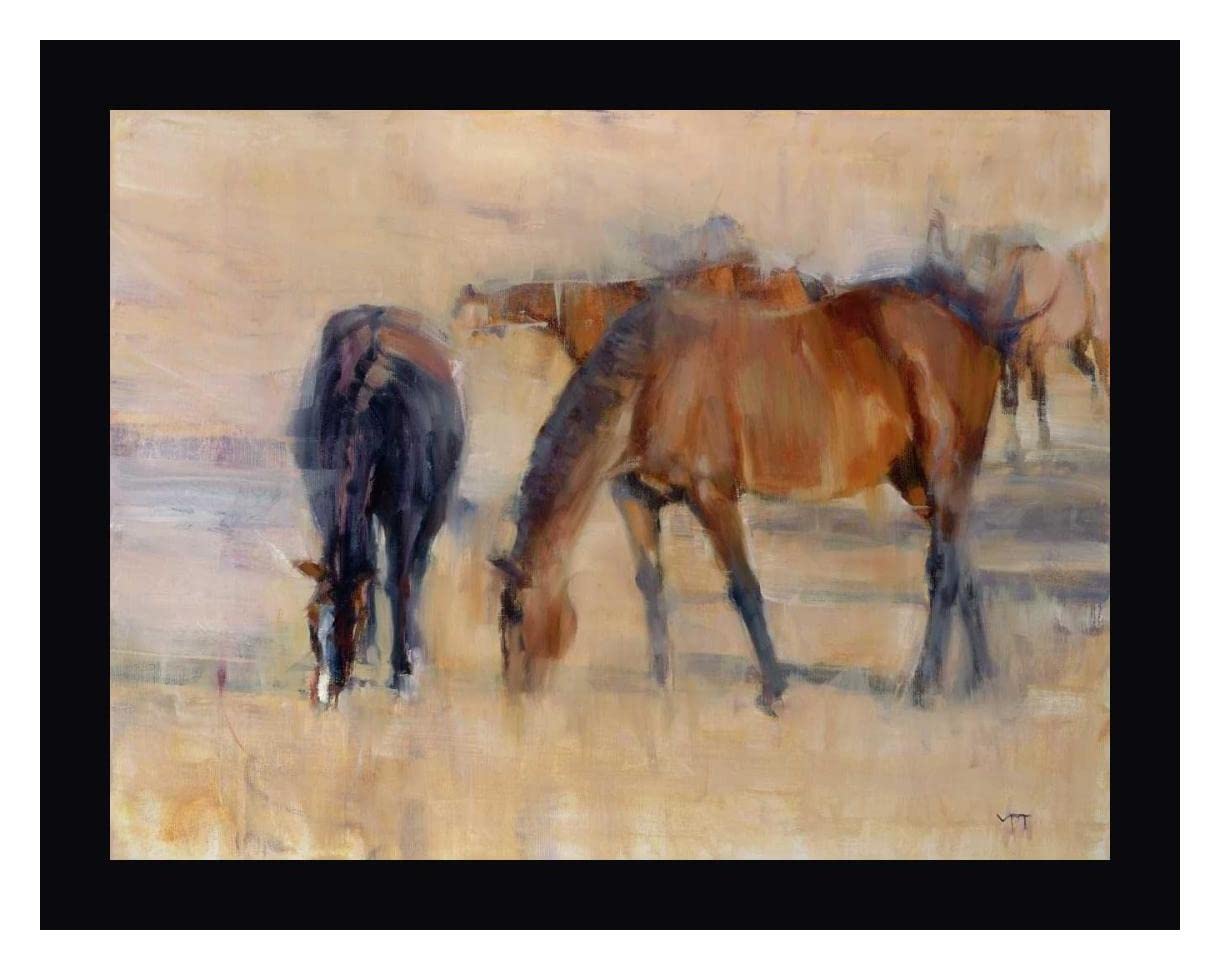 Kentucky Morning 1 by Valtcho Tonov - 19" x 24" Framed Canvas Art Print - Black Frame - Ready to Hang