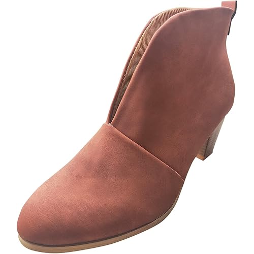 Ankle Boots for Women,Keep Warm Size Zipper Mid Calf Booties Shoes Retro Lace Up Platform Heel Winter Warm Snow Boots