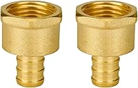 Vista 47 de SUNGATOR Accesorios Pex de 1 pulgada, paquete de 2 acoplamientos Pex de 1/2 pulgada, sin plomo de latón, accesorios Pex de 1 pulgada para tubería Pex