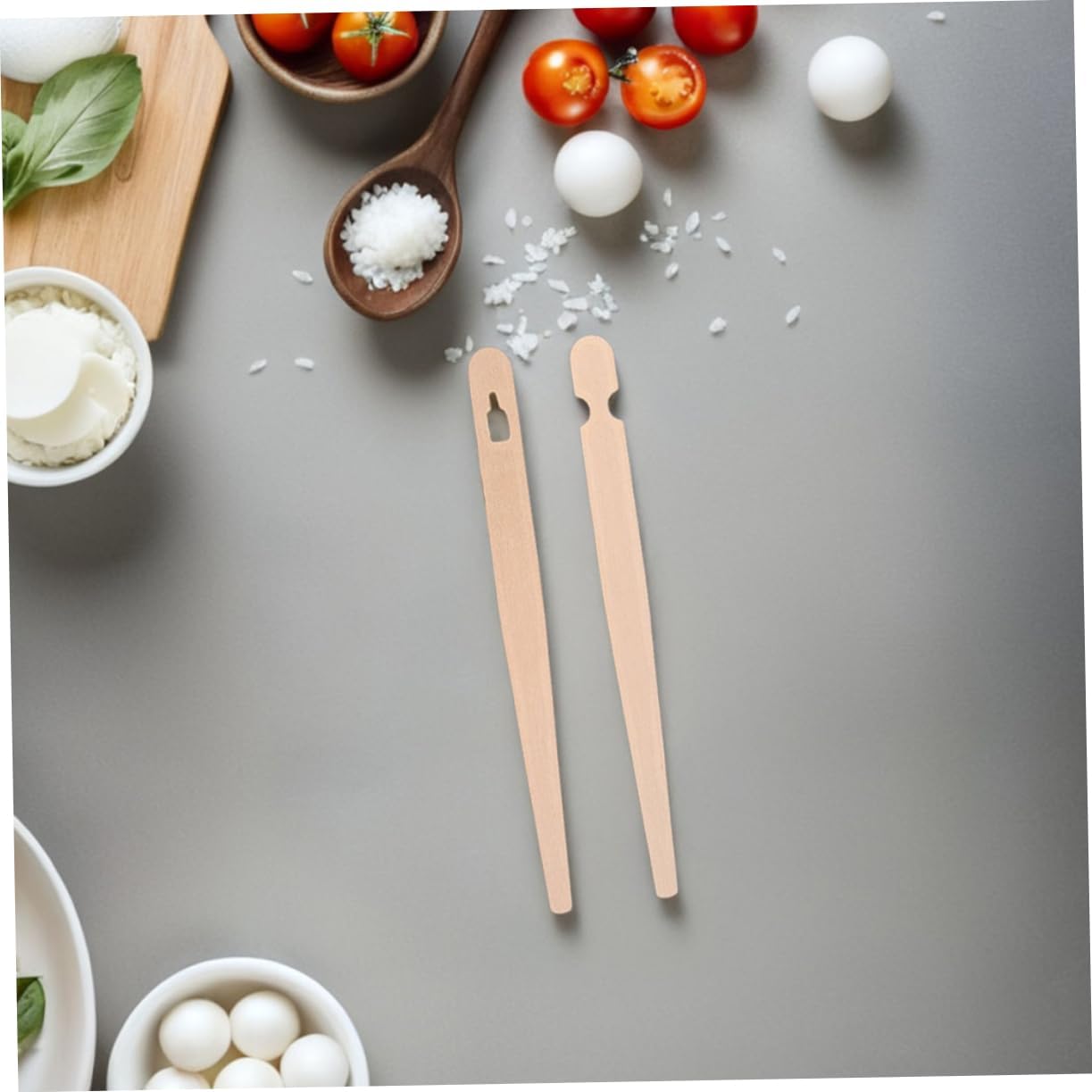 100 Sets Wooden Chopstick Training Tongs Pastry Handling Serving Utensils for Buffet Food Serving Comfortable Grip Elegant Design for Adults