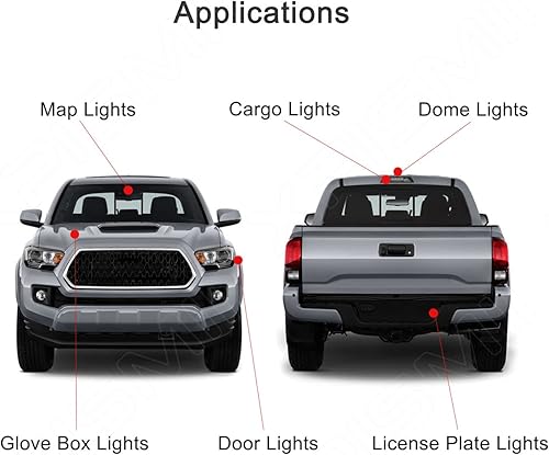 Miniatura 3 de Xpismii Kit de 14 piezas de 6000K blanco F250 F350 luces LED interiores de repuesto para Ford F-250 F-350 Super Duty 1999-2016, con diagrama de