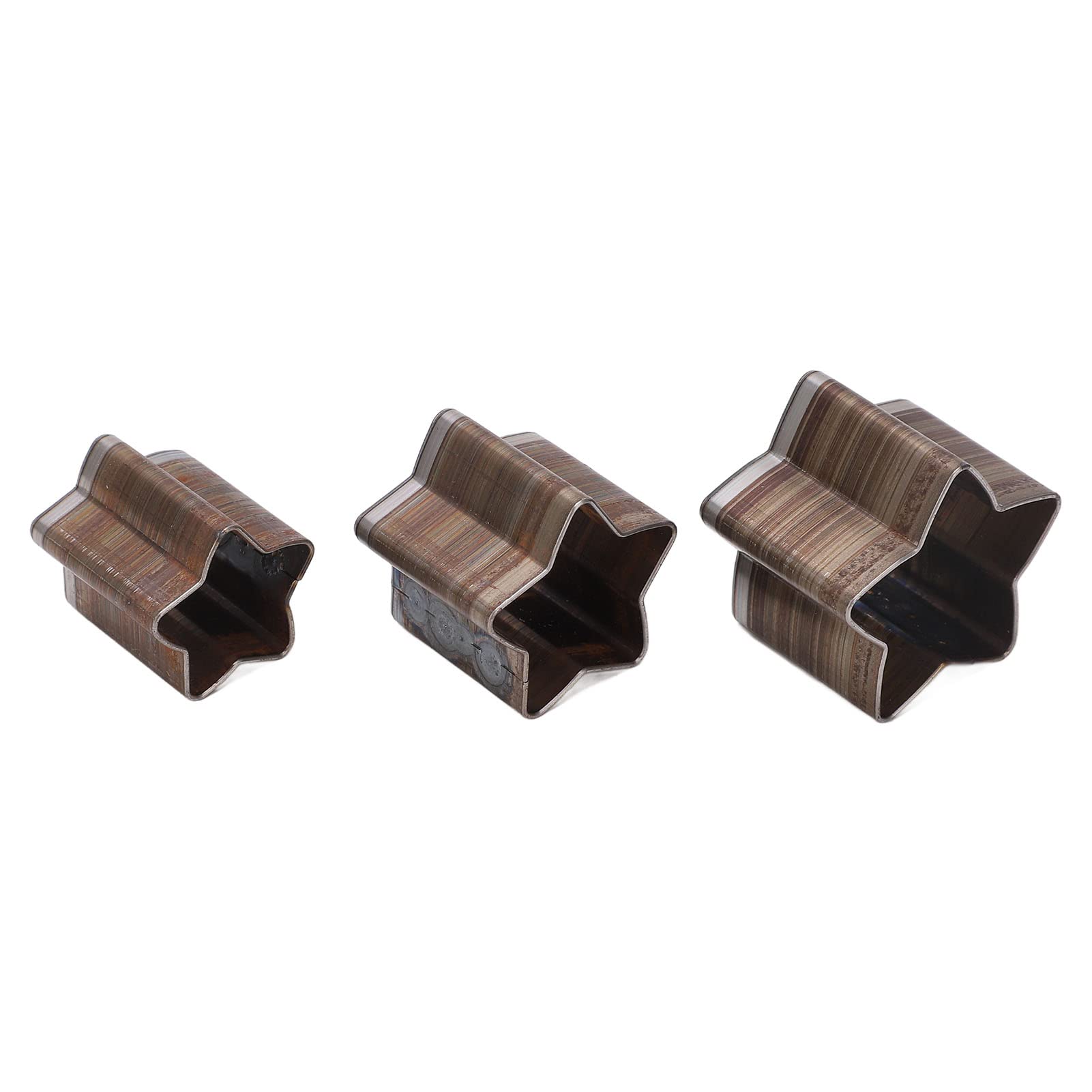Set di Fustelle per Cuoio 3 Pezzi Set di Fustelle per Cuoio Strumento per Punzonatura Cava 5 Punte a Forma di Stella Kit di Stampi per Punzonatura per Punzonatura in Pelle per