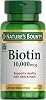 Nature's Bounty Biotina para Cabello, Piel y Uñas, Apoya Cabello, Piel y Uñas Saludables, 10,000 mcg, 120 Cápsulas Blandas (Paquete de 1) 1
