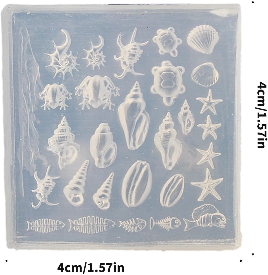 Silicone Nails Art Mold Accessory Mold Nails Decorative Sea Theme Silicone Texture Perfect for Various Types Marine