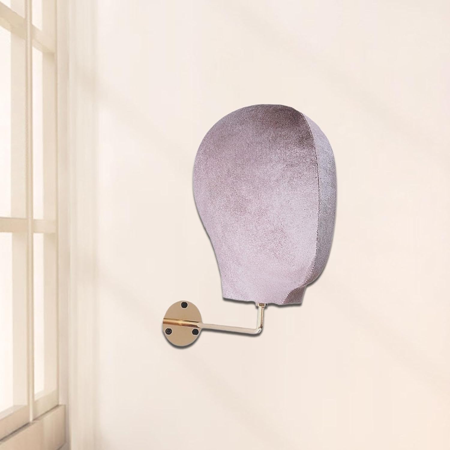 Menolana Mannequin Head Model, Hanging Wig Stand, Wall Mounted Hat Holder Display Wig Head Display Manikin Head for Shopping Mall