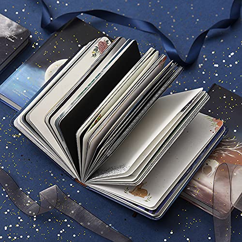 Carnet de notes A5 de qualité supérieure avec couverture rigide au motif lune et élan