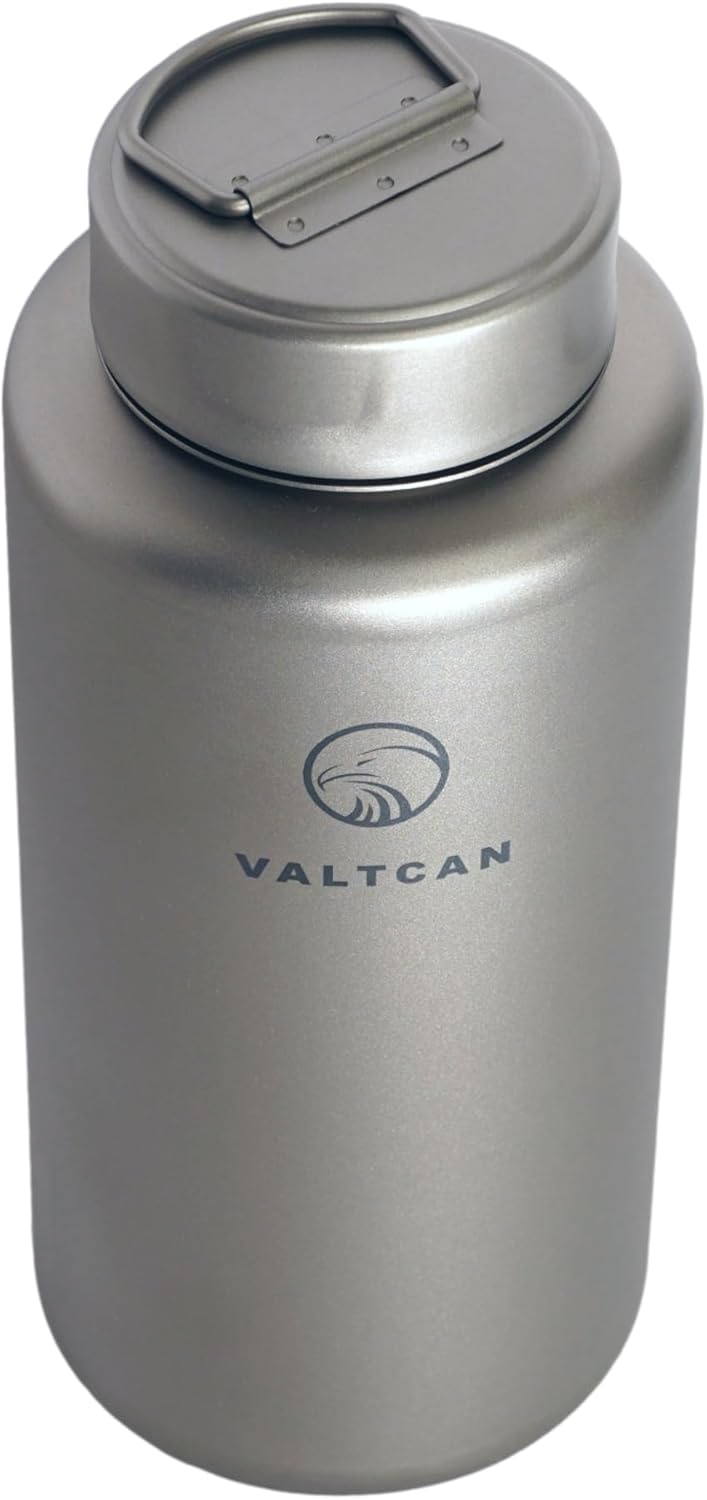 Valtcan Titanium Water Bottle EndurePro 1000ml 34oz 219 Grams Ultralight Pot Wide Mouth Sports Hiking and Camping Trail Heatable on Open Flames for Gym Workout 1.1 Quart - Image 4