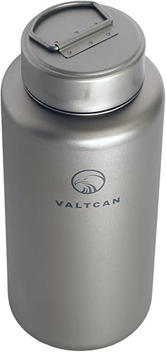Miniatura 4 de Valtcan EndurePro - Botella de agua de titanio de 33.8 fl oz, 34 onzas, 7.72 oz, olla ultraligera de boca ancha, para deportes, senderismo y