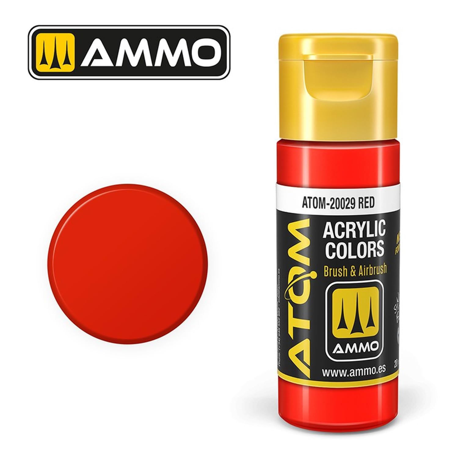 Amazon.com: AMMO of Mig Jimenez S.L Atom: Red Acrylic Paint 20ml