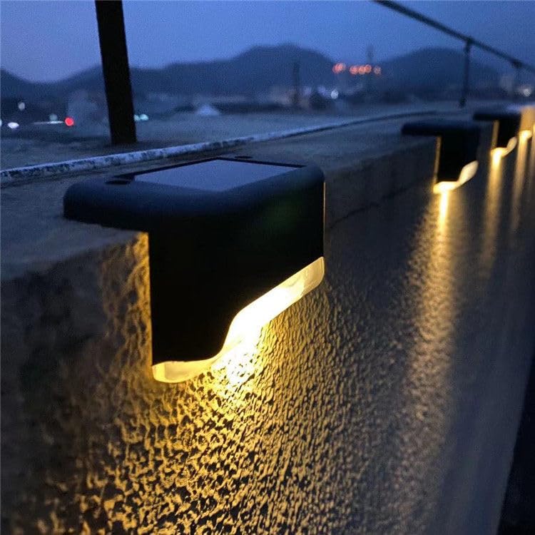Image of Solar Stair Safety Lights | Outdoor Waterproof LED Step Light | Auto On /Off Night Sensor | IP65 | No Electrician Needed | for Home Stairs, Garden, Balcony, Compound Wall | (1 Light)