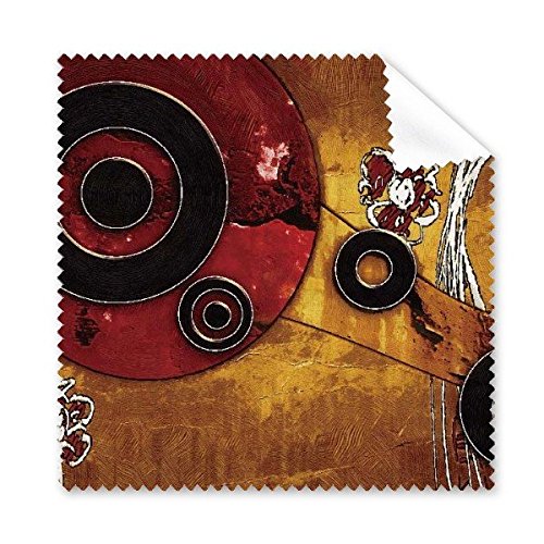 Cadeau tissu de nettoyage lunettes original avec motif graffiti abstrait jaune et rouge