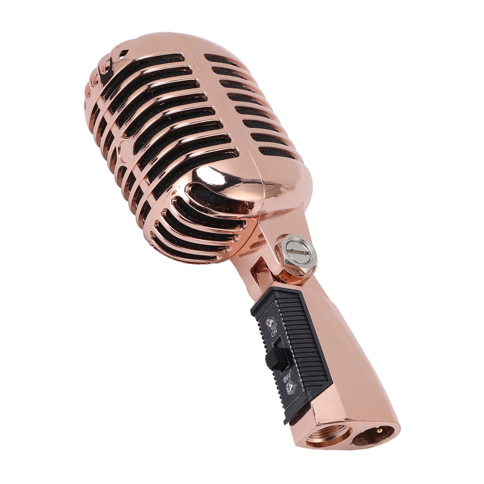 GOWENIC Micrófono Dinámico Cardioide Profesional para Escenario, Salida de Sonido Superior, Adecuado para Músicos de Conciertos, Respuesta de Frecuencia de 50-18KHz (Oro Rosa)