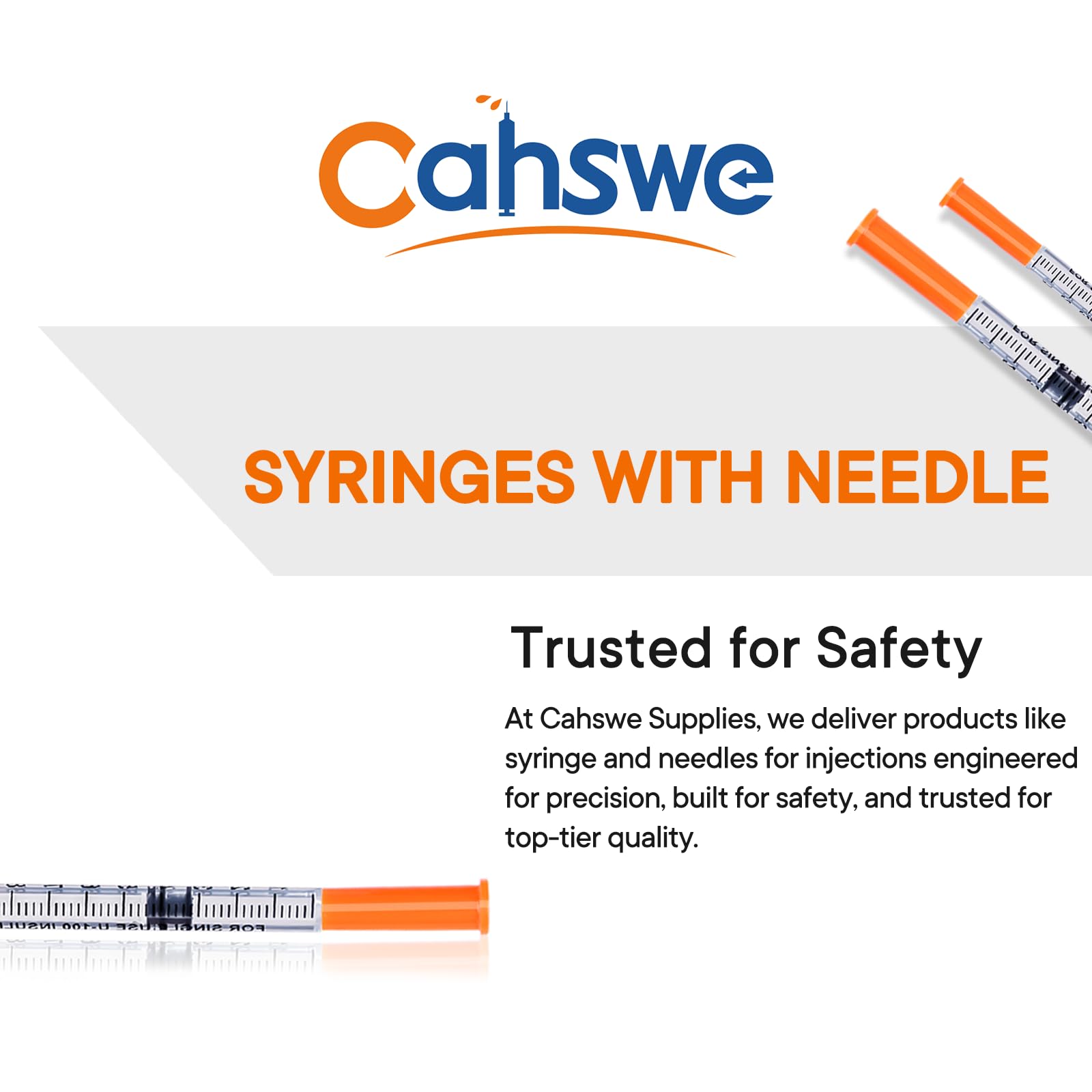 U-100 1ml 30g x 5/16 syringe with needle, glp1 syringes, Pack 100 — Amazon image 2