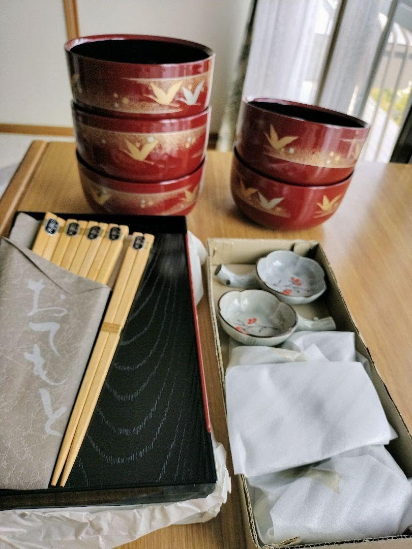 正和漆器 どっしり椀 箸 小皿 5点セット