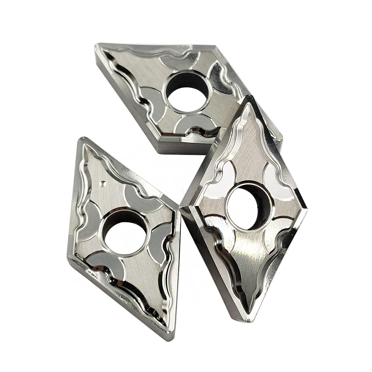 GBJ 10pcs DNMG432-HA DNMG150408-HA 55° Aluminum Inserts Aluminum Cutter Turning Insert Carbide Inserts for Aluminum and Silicon Carbide Turning Inserts (DNMG150408-HA N01)